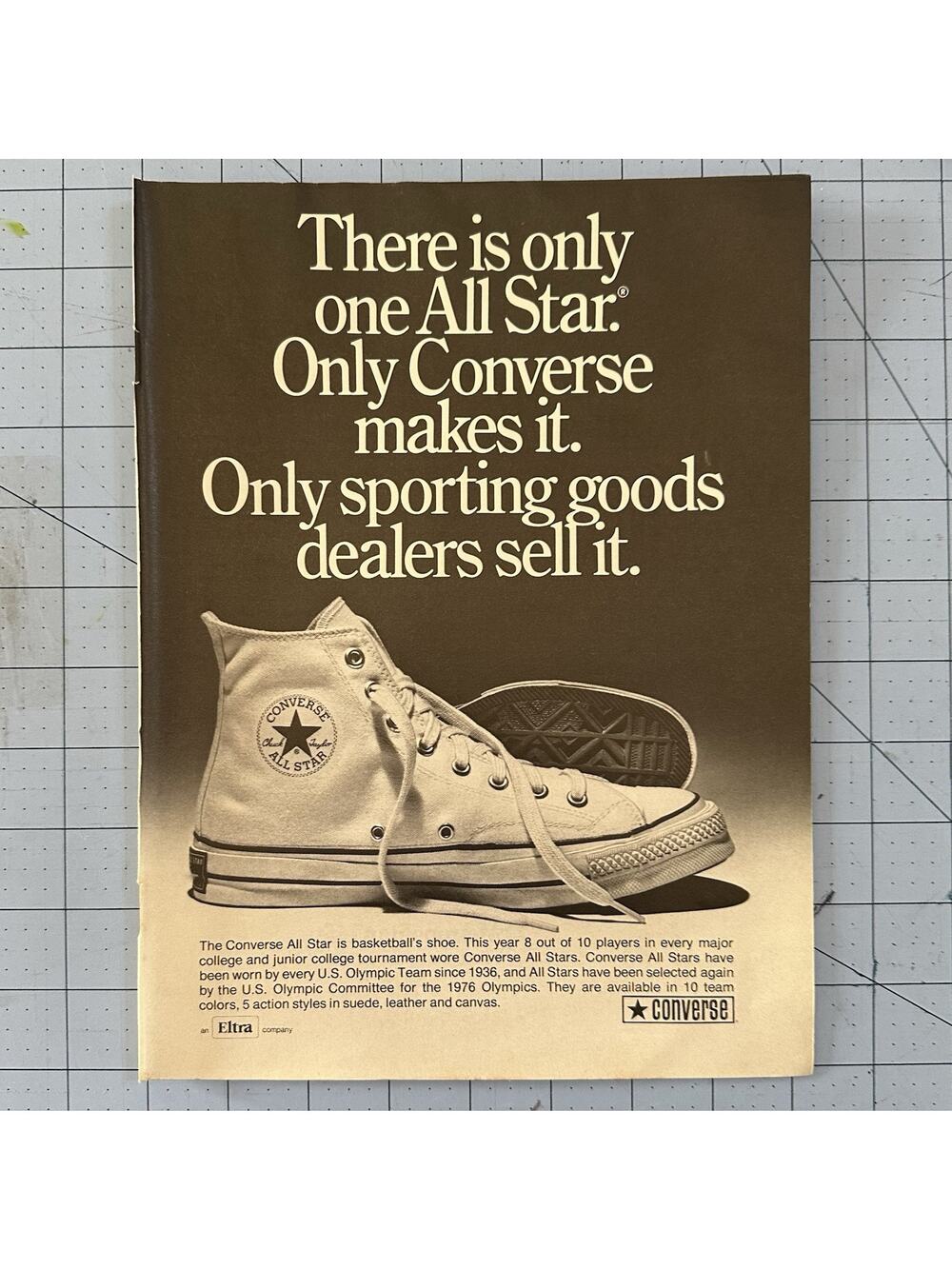 1973 Vintage Print Ad Converse All Star Basketball